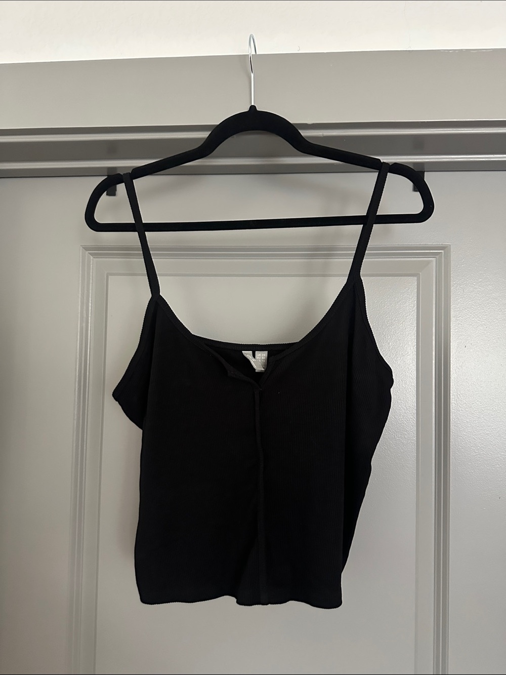 ASOS | Black Ribbed Spaghetti Strap Cami